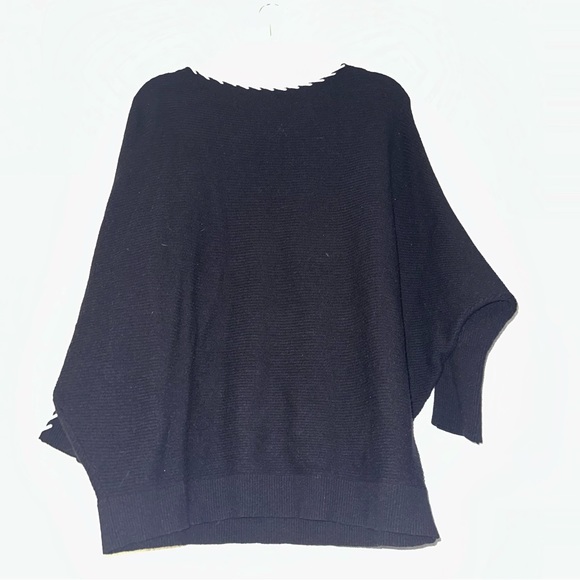 Womens Magaschoni Sweater Black color with White Trim Size 1X - Picture 9 of 9